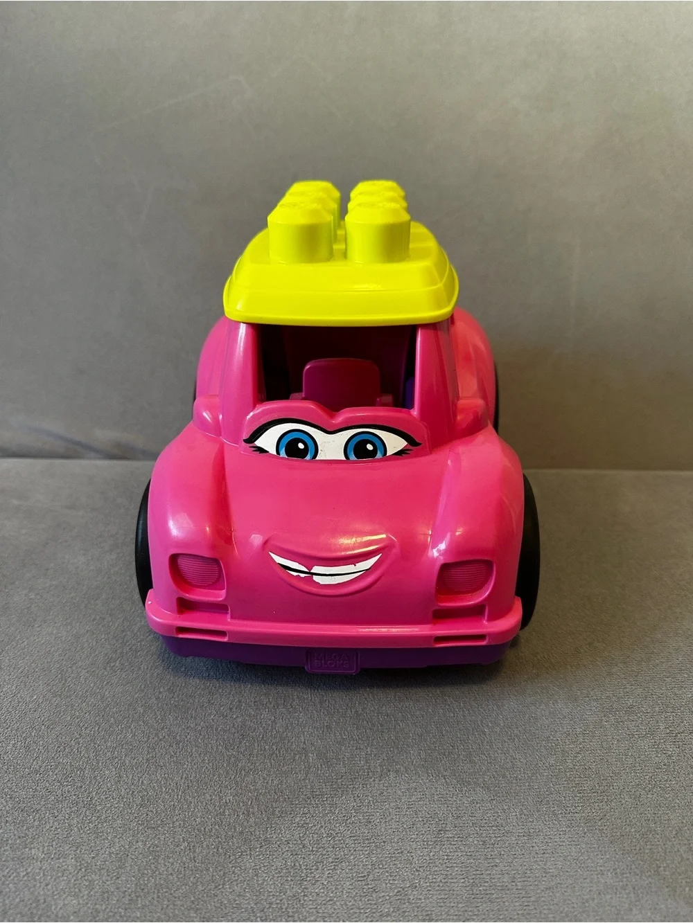 Mega Bloks First Builders Catie Convertible Pink Car 2015 w/ Roof & Blocks
